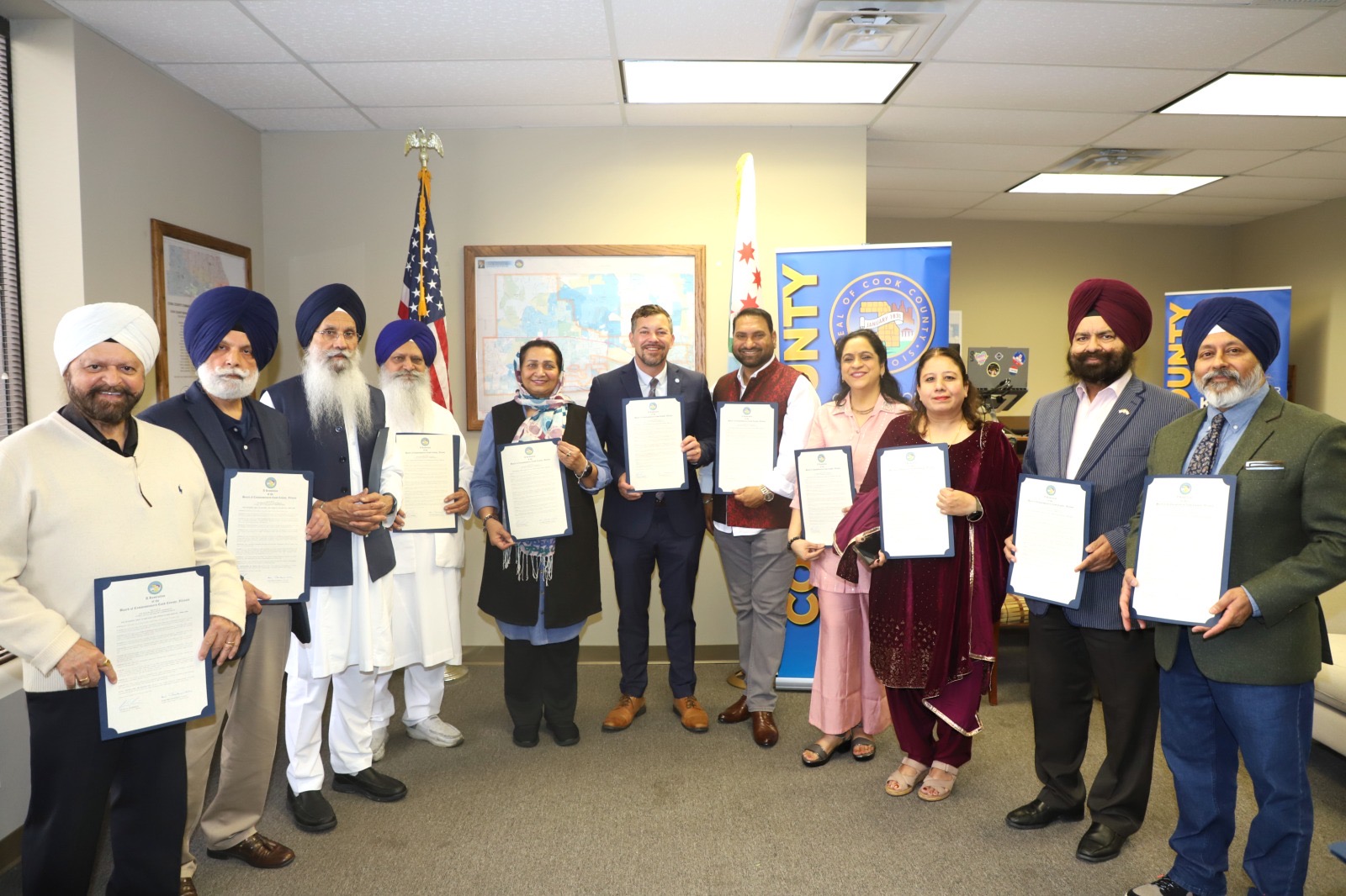 Proud milestone for the Midwest Punjabi Association Cook County declares April 2026 as Sikh Awareness and Appreciation Month