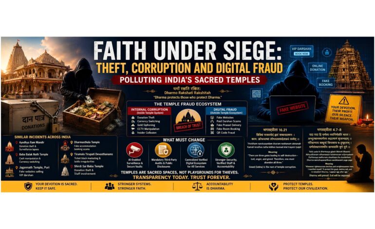 Faith under siege: Theft, corruption, and digital fraud polluting India’s sacred temples