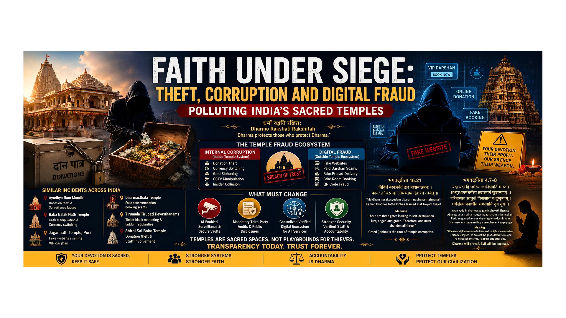 Faith under siege: Theft, corruption, and digital fraud polluting India’s sacred temples