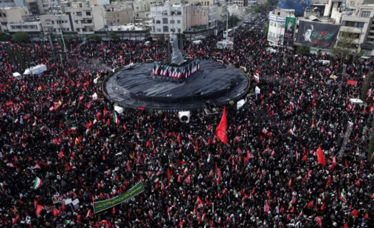 Iranian mourners call for revenge against Trump during Khamenei funeral procession
