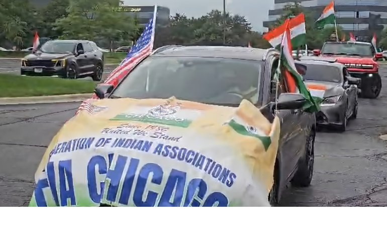 FIA-Chicago Organizes Tricolor Car Rally to Mark India’s Independence Day