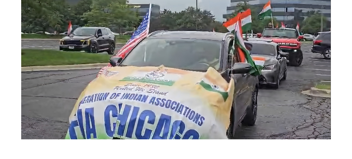 FIA-Chicago Organizes Tricolor Car Rally to Mark India’s Independence Day