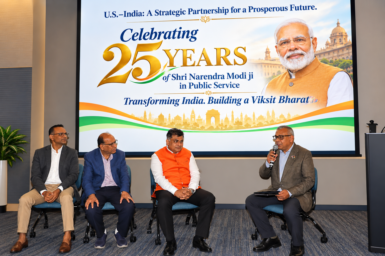 Indian American community marks 25 years of Narendra Modi’s public service at Schaumburg event