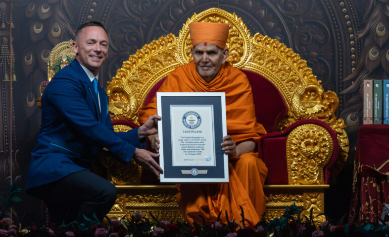 Guinness World Records recognises World’s Longest Biography by a Single Author